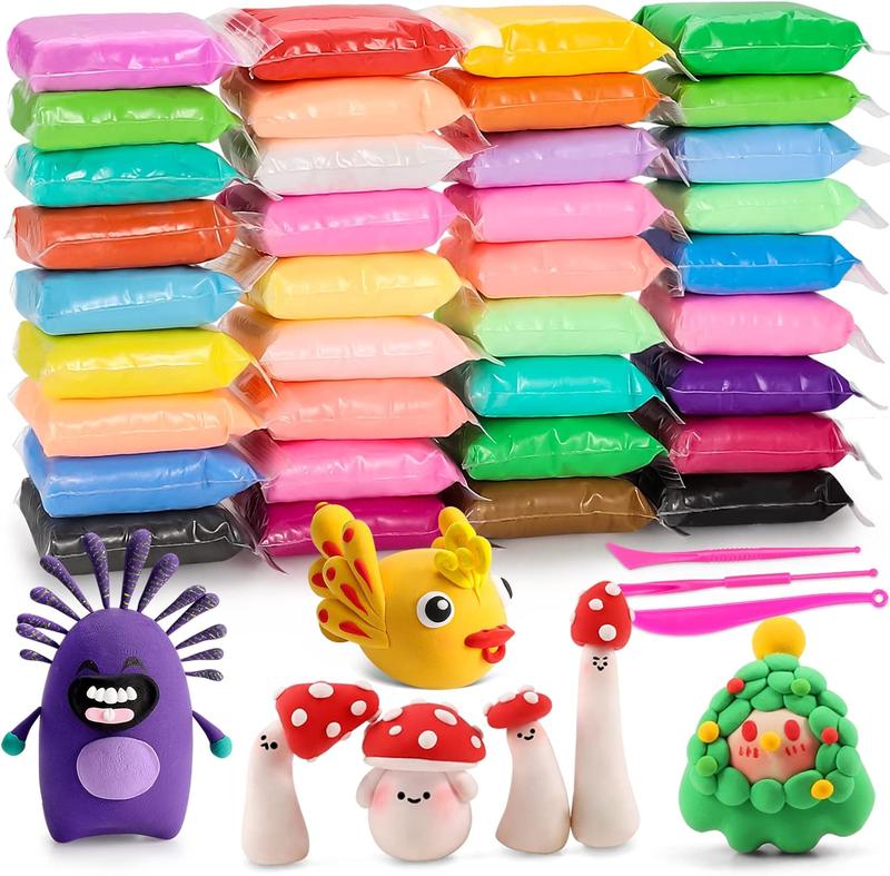 Air Dry Clay kit, 36 Colors Clay art & crafts Light Magic Clay with Tools, Safe and Non-Toxic  Clay Art and Craft Toy