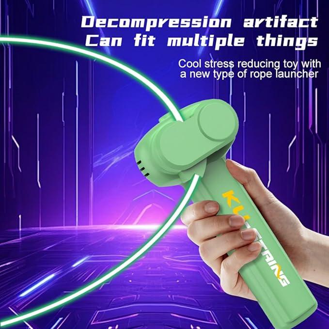 Glow in The Dark Lasso,Game Shooter String Toy,Glow in The Dark Loop Rope Launcher Propeller,Hand Held Novelty Fun Rope Pressure Reducer,Birthday Christmas Ideal Gift