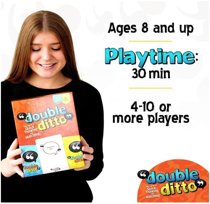 Family Board Game Double Ditto Hilarious Award-Winning Game for Ages 8 + (4-20 Players)