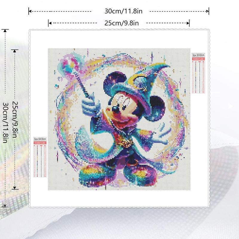 Cartoon Mickey Pattern DIY Diamond Arts Painting Kit without Frame, Cartoon Full Round Diamond Arts Painting, Wall Decor Gifts