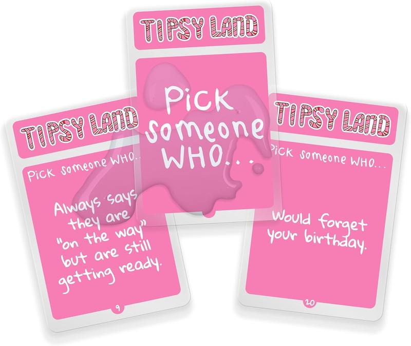 [YiimDaifun]Tipsy Land Your New Favorite Party Board Game, More Than 75 Unique Spaces for Calling Out Friends, Silly Dares & Confessions, Mini Competitions