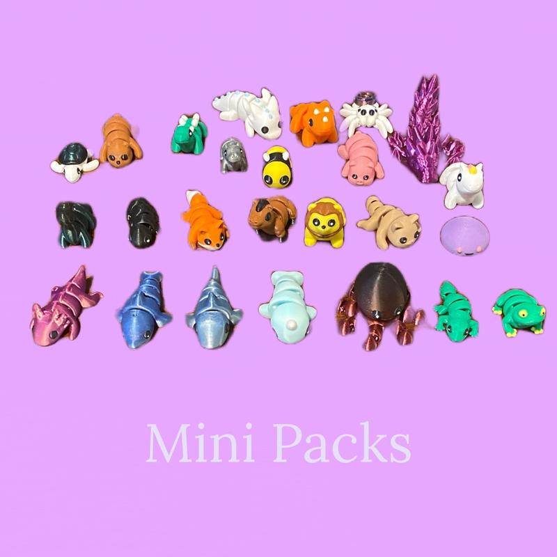 Mini packs of Articulating Animal figurines Decor Gifts