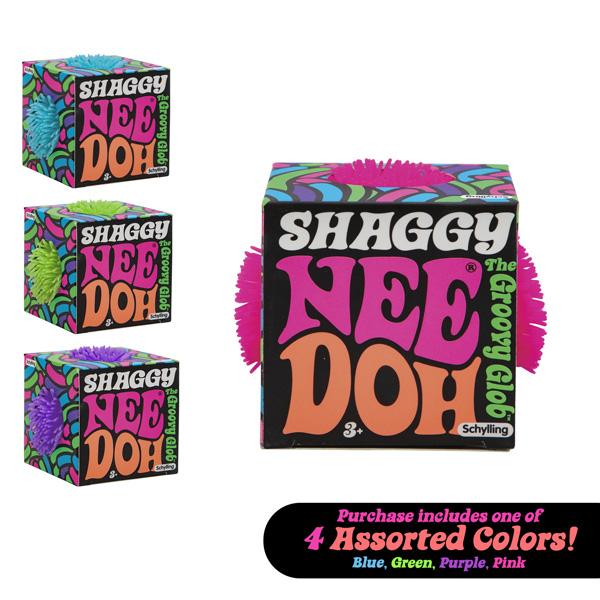 Schylling Shaggy NeeDoh - Sensory Toy with a Shaggy Surface and Smooth Dough Filling - Assorted Colors  - One Random Color