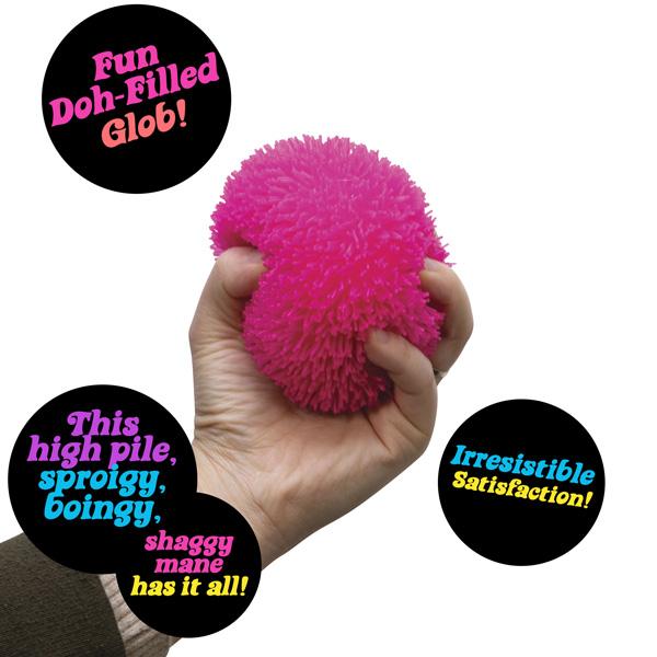 Schylling Shaggy NeeDoh - Sensory Toy with a Shaggy Surface and Smooth Dough Filling - Assorted Colors  - One Random Color