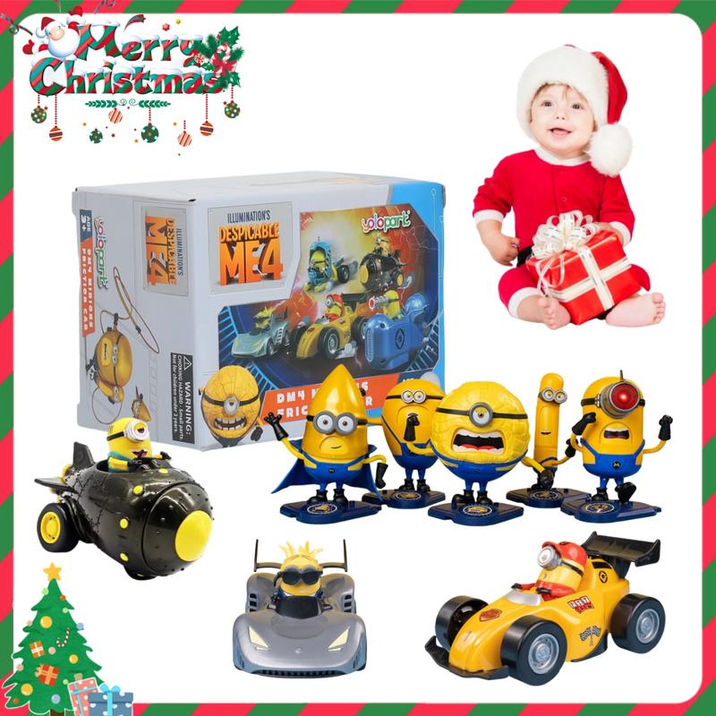  Official Minions Despicable Me 4–Toy Cars Gifts for Toddler Boys and Girls Age 3 4 5 6 7 8 Year 0ld | Minion toys,Racing Car Set