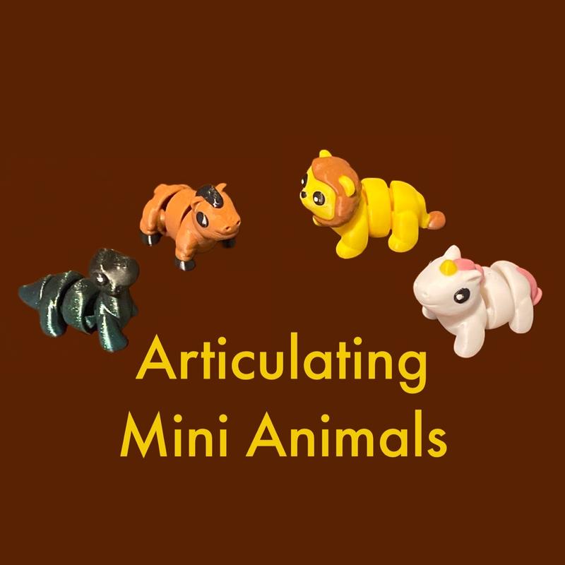 Mini packs of Articulating Animal figurines Decor Gifts