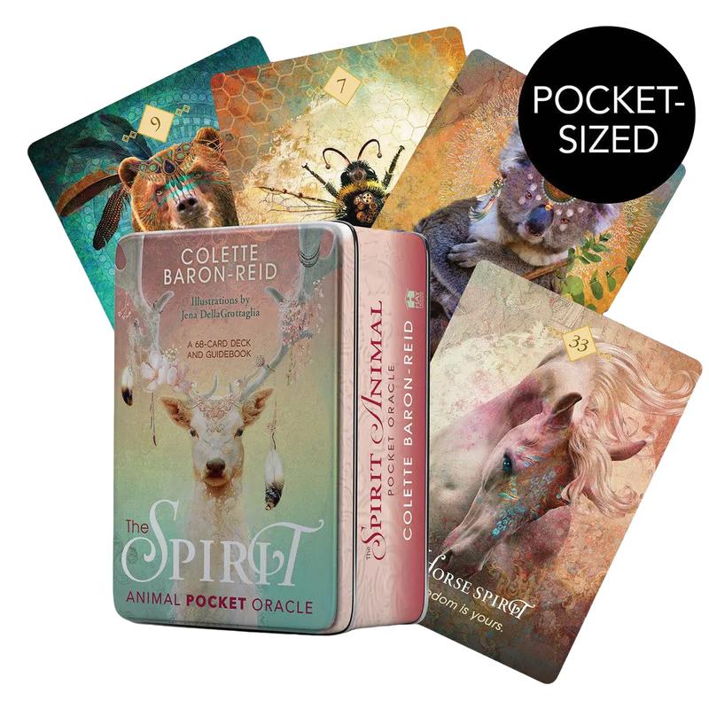 The Spirit Animal Pocket Oracle: A 68-Oracle Card Deck & Guidebook, divination tool for oracle reading, psychic reading, fortune telling, animal tarot cards, unique tarot deck