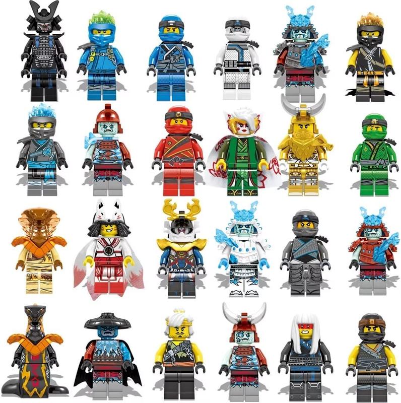 24 Packs Nija Mini Action Figure Set with Weapons and Collectible Building Blocks for Boys and Girls