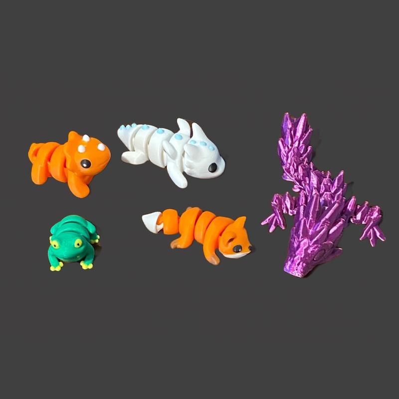 Mini packs of Articulating Animal figurines Decor Gifts