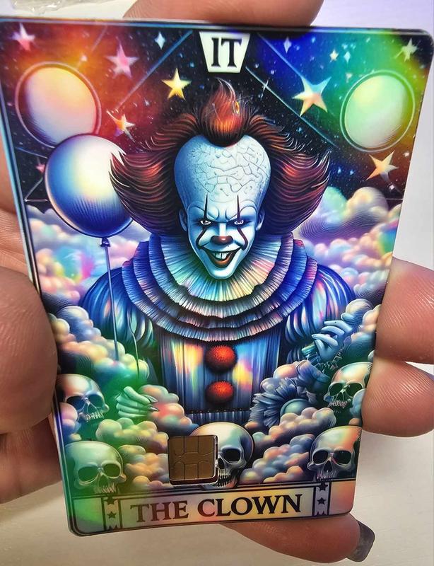 Holographic The Clown Tarot Credit   Debit Card Skin