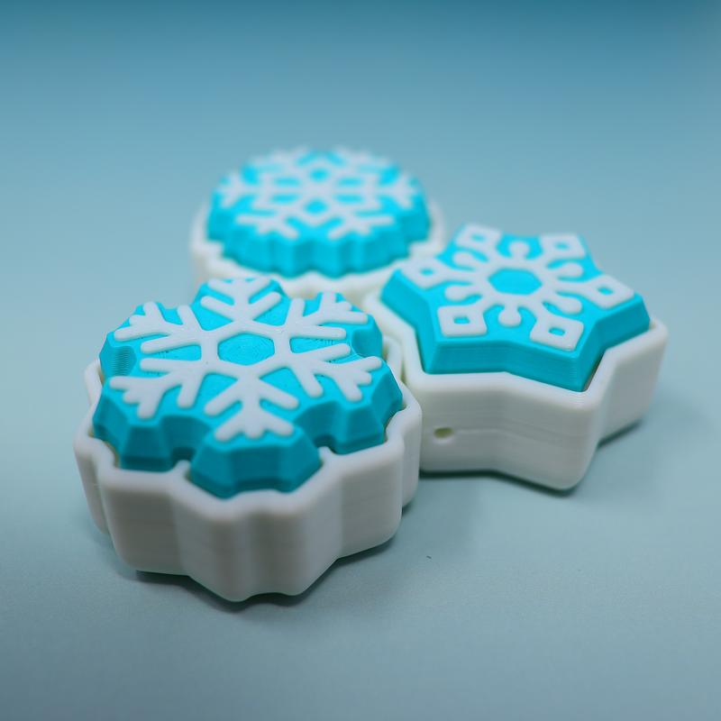 3D Printed Fidget Clickers with Mechanical Keyboard Inserts - Unique Designs for Desk Decor and Stress Relief