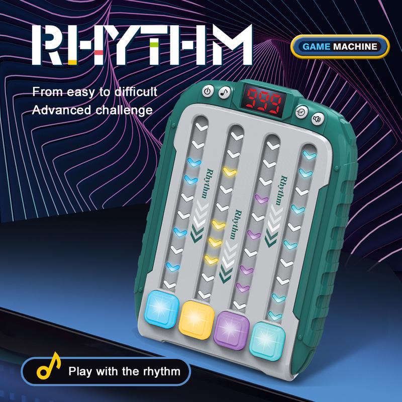 Rhythm game machine, quickly promote popular game handheld puzzle game console, with music and lighting, irritable game toys, restless toys