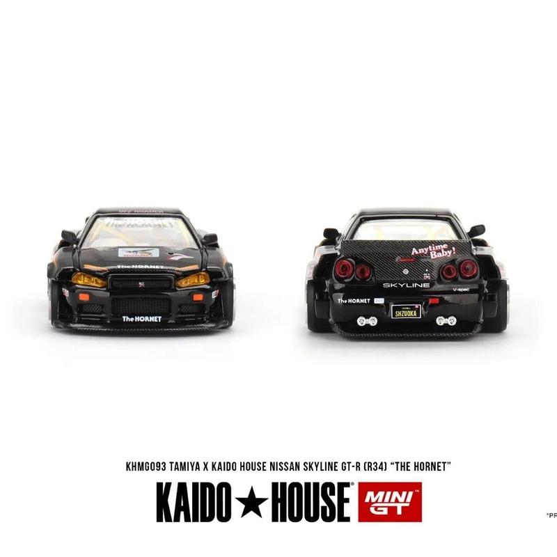 Mini GT x Kaido House 1:64 Tamiya Nissan Skyline GT-R (R34) Black - KHMG093