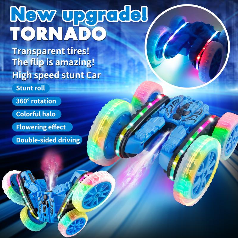 RC Stunt Car - 4WD Double-Sided 360° Rotation Rotating and Tumbling, Durable Off-Road Vehicle for Extreme Driving and Adventure