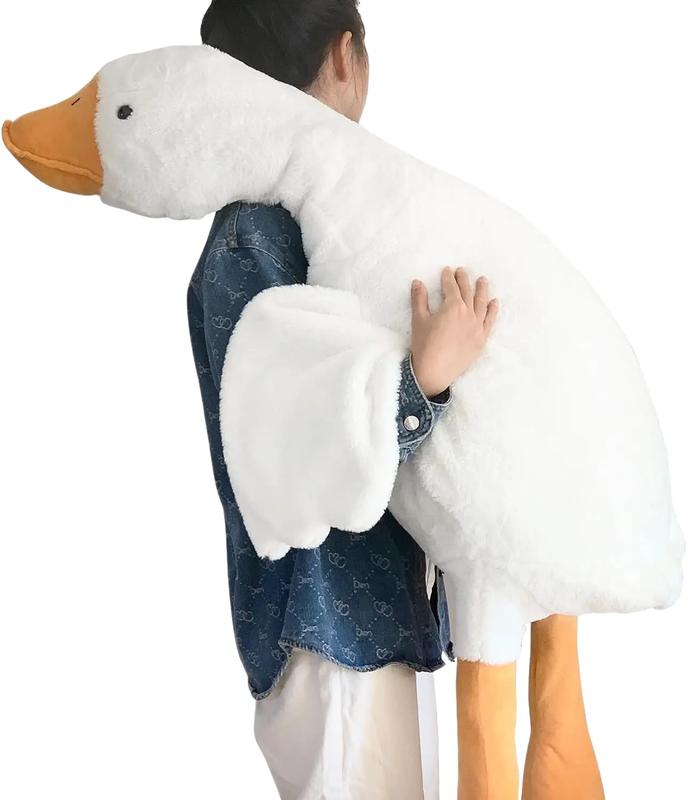 Giant Goose Stuffed Animal, 63 Inch Soft Goose Plush Pillow, Cute Duck Plush Toy Swan Plushie Doll Sleeping Hugging Pillows Gift for Girls Boys