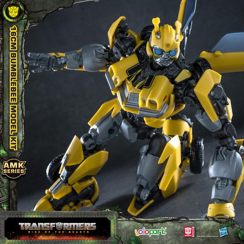 YOLOPARK Transformers Toys: Bumblebee Action Figure - Rise of the Beasts - 6.5 Inch Pre-assembled Model Kit from the AMK Series