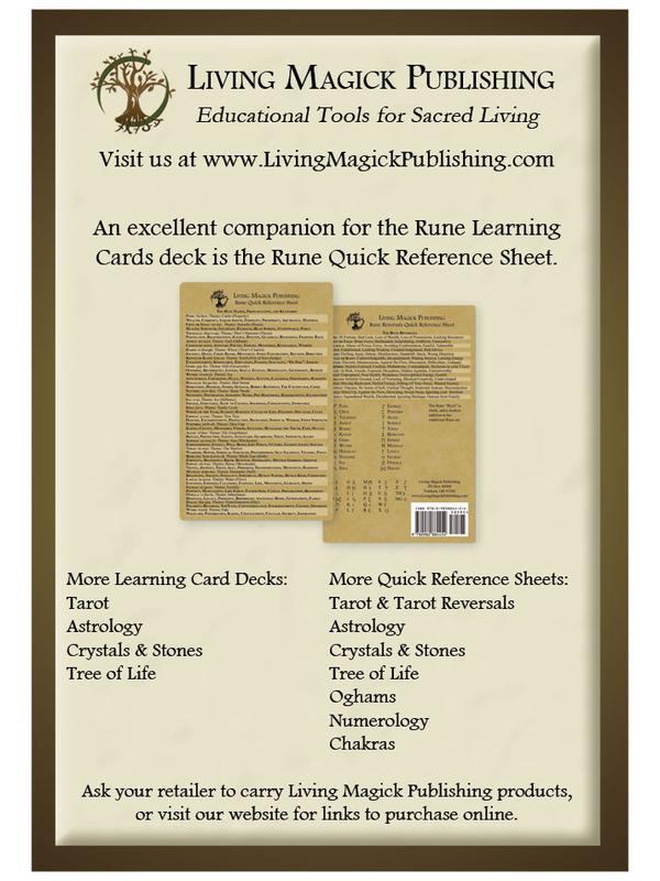 Living Magick RUNE LEARNING CARDS - Learn the fundamentals of  Norse Futhark Runes - Easily and Quickly learn the meanings and associations for each rune - 2 Decks: One for study & One for Rune Casting -Self Study Flash Cards, Beginners and Advanced