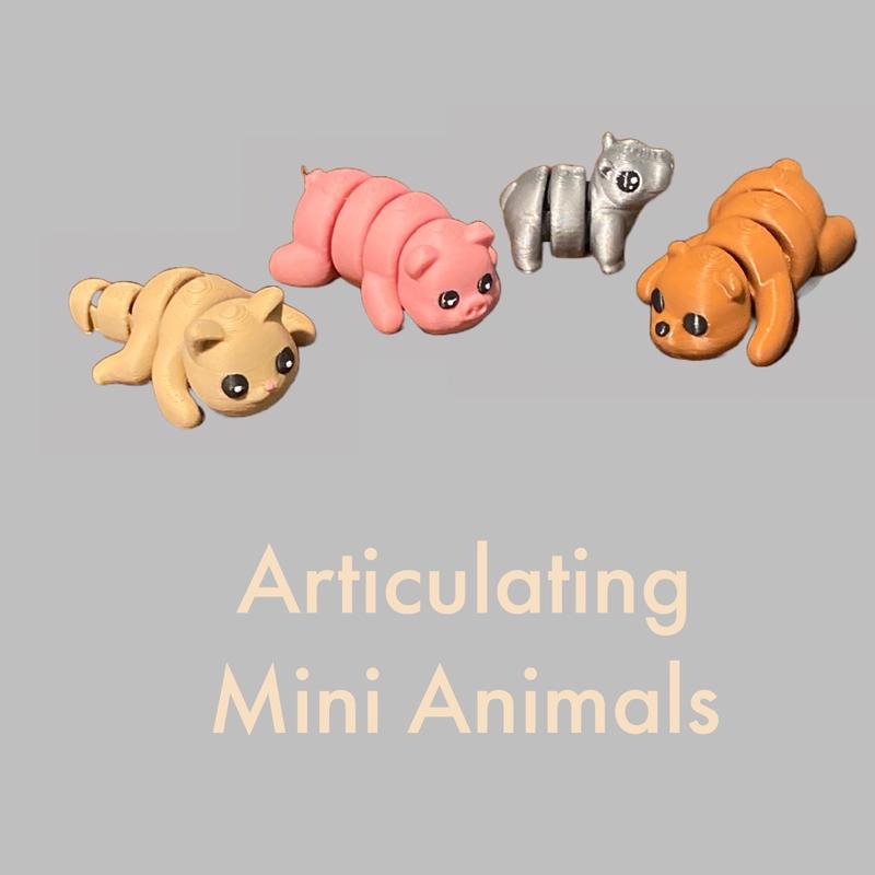 Mini packs of Articulating Animal figurines Decor Gifts