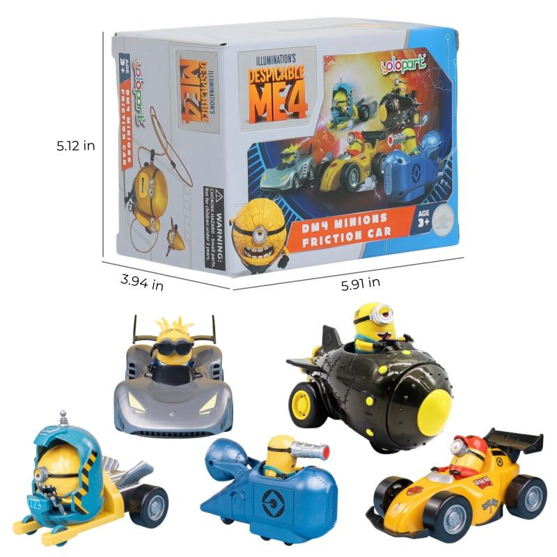  Official Minions Despicable Me 4–Toy Cars Gifts for Toddler Boys and Girls Age 3 4 5 6 7 8 Year 0ld | Minion toys,Racing Car Set