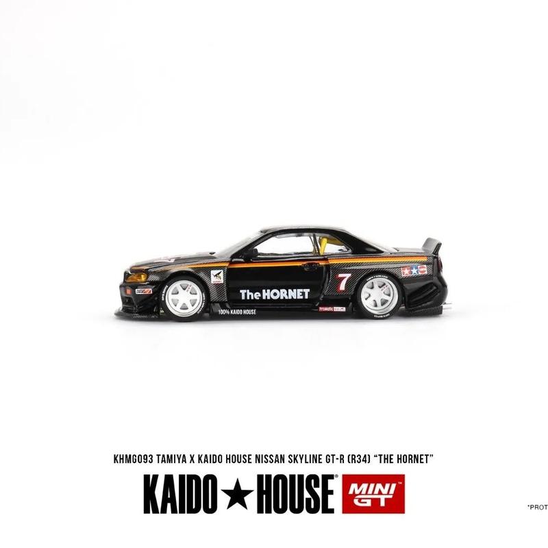 Mini GT x Kaido House 1:64 Tamiya Nissan Skyline GT-R (R34) Black - KHMG093