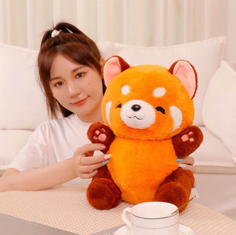 Red Panda Stuffed Animal, Cute Bear Plushie Toy Stuffed, Panda Plush Pillow Plushies Gifts, Hugging Pillow Room Decoration Gifts for Kids Girls Boys