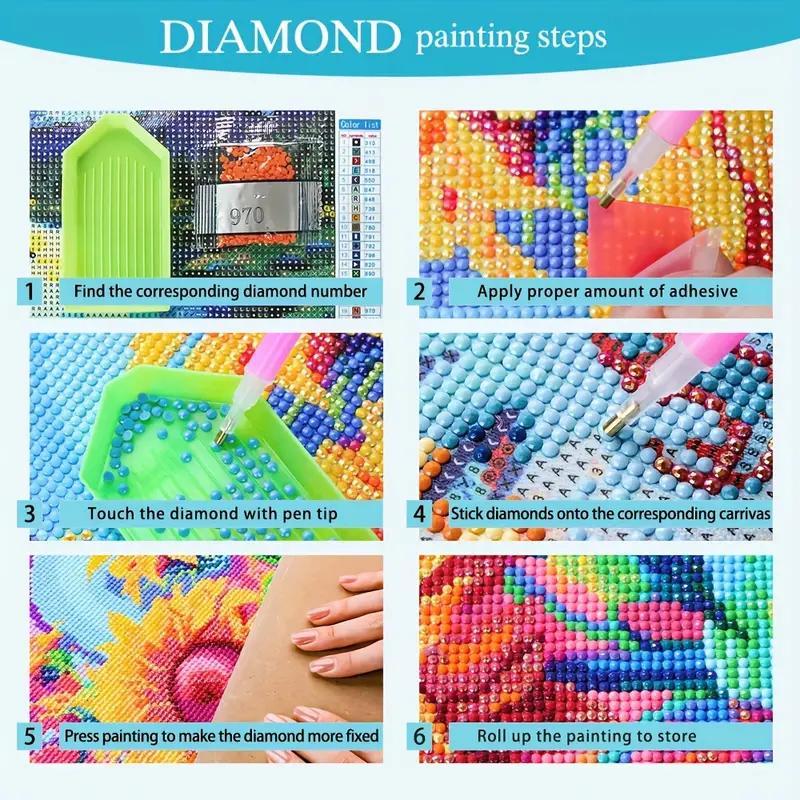 5D Diamond Arts Colorful Painting Kit, Dragon & Dinosaur Pattern DIY Diamond Arts Colorful Painting without Frame, Handmade Art Crafts for Home Decor