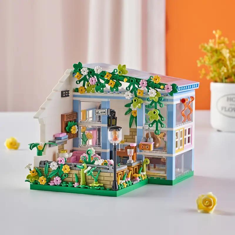 608pcs set Flower House Design Building Blocks, Creative Blocks Building Toy, Educational Toys for Kids & Adults