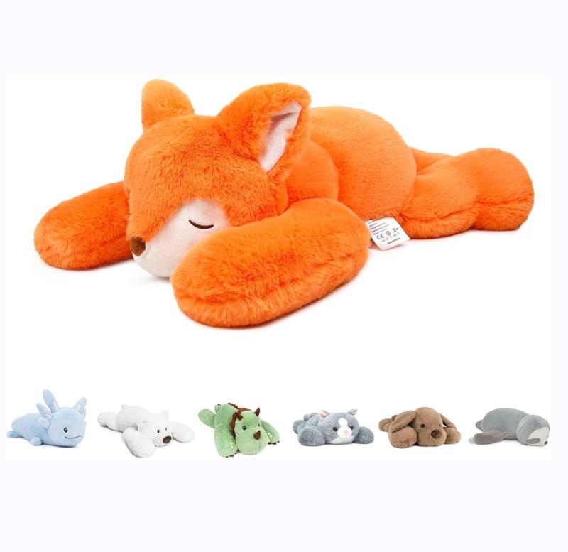 Niuniu Daddy Fox Weighted Stuffed Animal Toy for Kids Adults, 3.3lbs Fox Plush Toys, Heavy Lap Animals Fox Pillow, Cute Fox Plushie Gift for Birthday Christmas weighted  stuffed anxiety relief anxiety relief