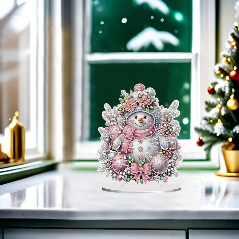 Christmas Snowman Pattern DIY Diamond Arts Colorful Painting Kit without Frame, DIY 5D Diamond Arts Colorful Painting Kit, Wall Art Decor for Home Bedroom