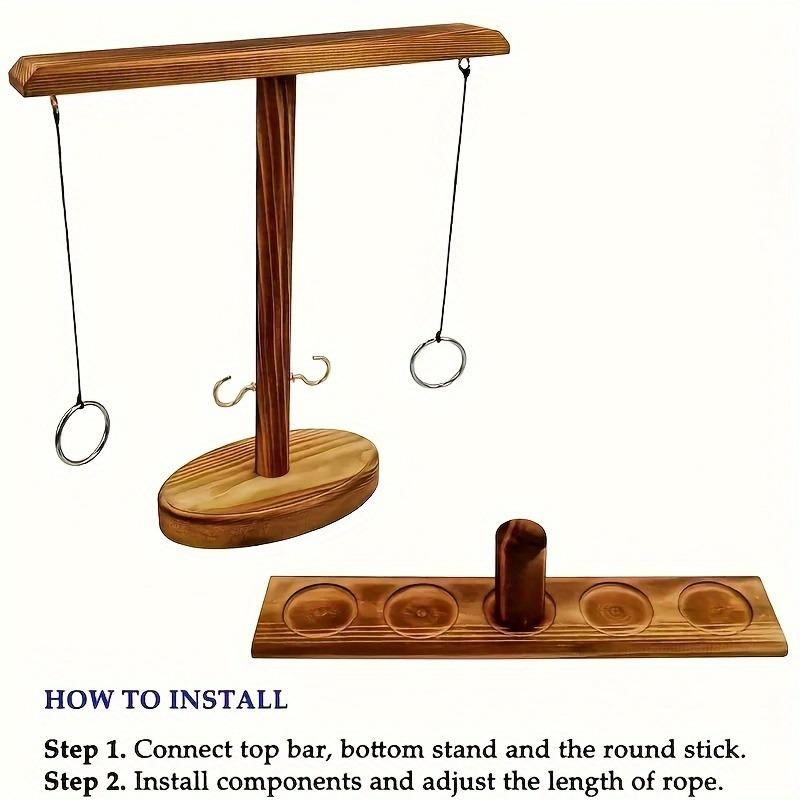 Creative Wooden Hook And Ring Game, The Ultimate Indoor outdoor Combat Game For Adults - Party Supplies, Booze Fun, For Bars, Families, Parties, Holiday Gifts