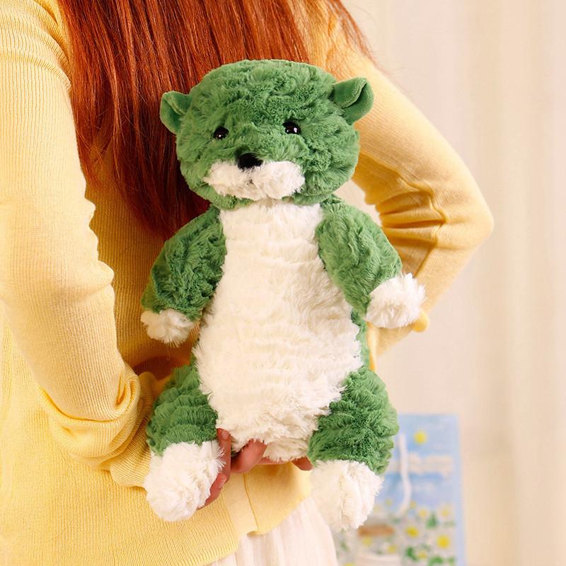 Cute and Adorable Little Otter Plush Toys, Healing Cartoon Green Plush Toys, Stuffed Animals and Plush Toys, Sleeping Pillow Cushion Dolls, Home Dolls Decorations, Birthday Gifts, Holiday Gifts