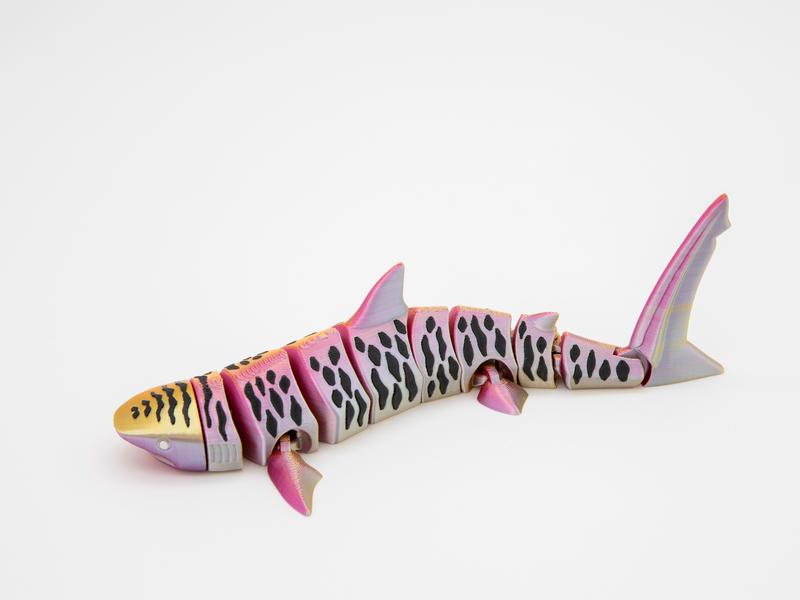 Tiger Shark Articulated Fidget- Flexible, Fun, and Perfect Gift for Ocean, Shark, & Sea Life Lovers