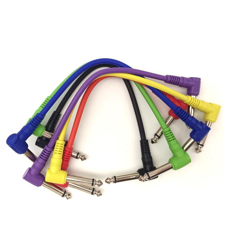 6pcs set Guitar Effect Cables, Guitar Pedal Jumpers, Instrument Cables For Guitar