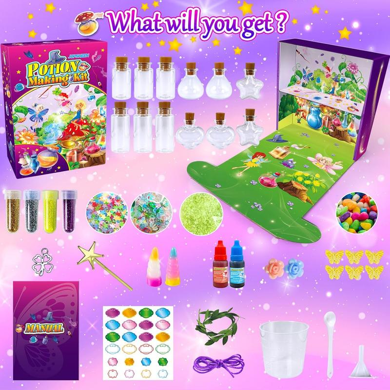 Potion Making Kit for Kids, DIY 12 Potions, Crafts Toys Christmas Birthday Gifts for Girls Boys