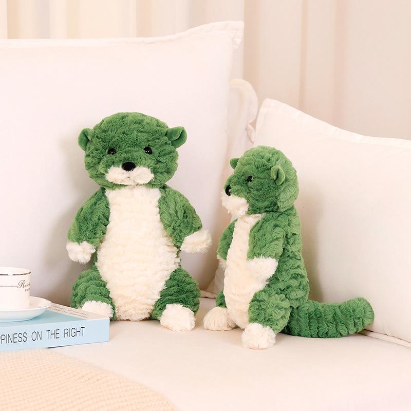 Cute and Adorable Little Otter Plush Toys, Healing Cartoon Green Plush Toys, Stuffed Animals and Plush Toys, Sleeping Pillow Cushion Dolls, Home Dolls Decorations, Birthday Gifts, Holiday Gifts