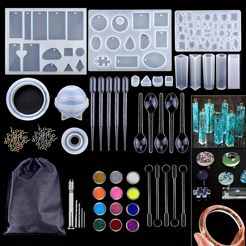 229PCS Epoxy Resin Silicone Mold Kit For Making Earrings, Necklaces, Pendants, Keychains, DIY Jewelry Epoxy Mold - Small Resin Mold Set