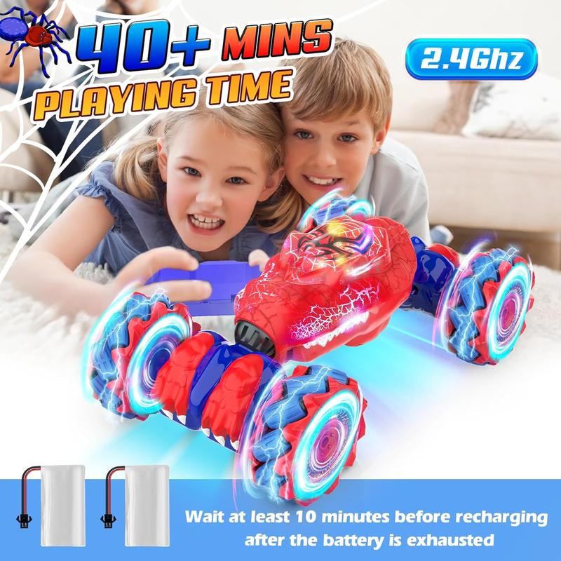 Remote Control Car, Gesture Sensing RC Stunt Car Toys for 6-12 Year Old Kids, New Upgraded Car 2.4Ghz Double-Sided 360? Rotating 4WD Rc Drift Truck for Boys Girls Birthday Gift