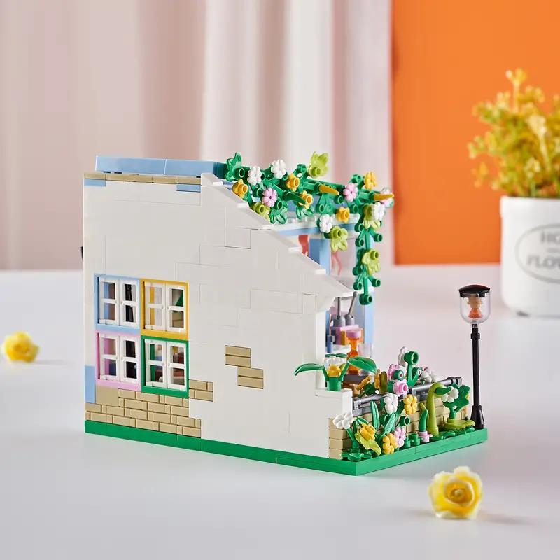 608pcs set Flower House Design Building Blocks, Creative Blocks Building Toy, Educational Toys for Kids & Adults