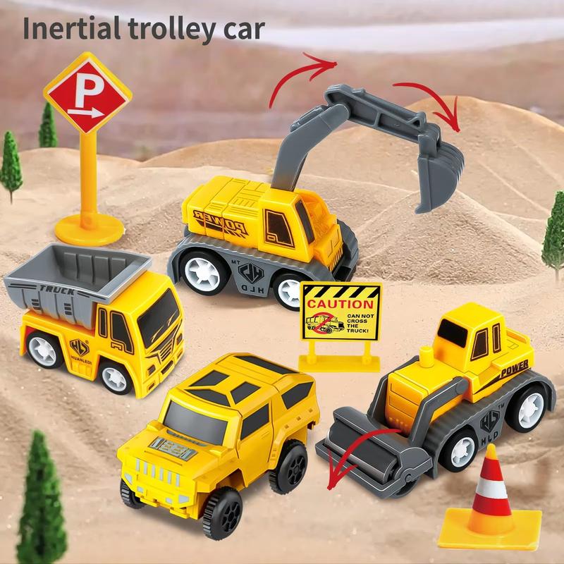 Kids Construction Toys, 255pcs Construction Race Tracks for Kids Toys, 1 Electric Cars, 6 Construction Cars, Flexible Track Play Set, Engineering Gifts for 3 4 5 6 Year Old Boys Girls,Children's birthday, Thanksgiving, Christmas gifts