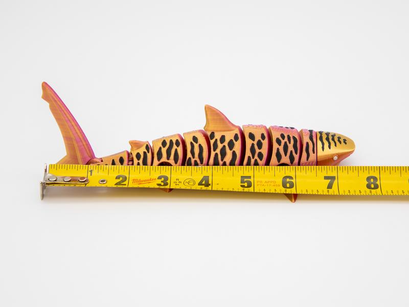 Tiger Shark Articulated Fidget- Flexible, Fun, and Perfect Gift for Ocean, Shark, & Sea Life Lovers