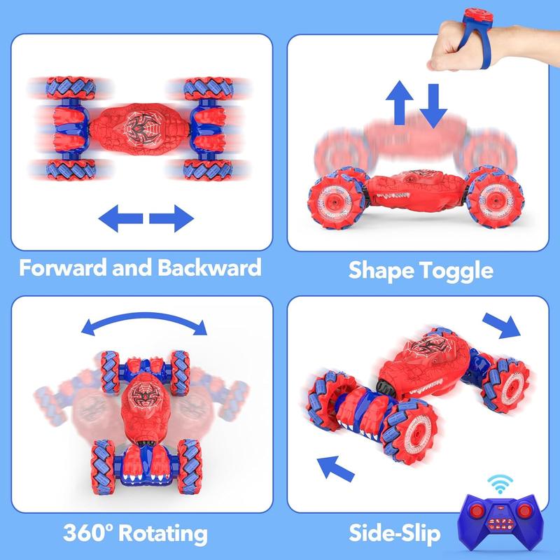 Remote Control Car, Gesture Sensing RC Stunt Car Toys for 6-12 Year Old Kids, New Upgraded Car 2.4Ghz Double-Sided 360? Rotating 4WD Rc Drift Truck for Boys Girls Birthday Gift