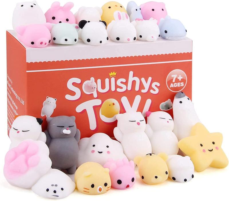 Mochi Squishys Toys, Easter Party Favors 25pcs Mini Kawaii Squishies, Easter Basket Stuffers Fillers Treasure Box Toys for Classroom Supplies, Birthday Easter Gifts