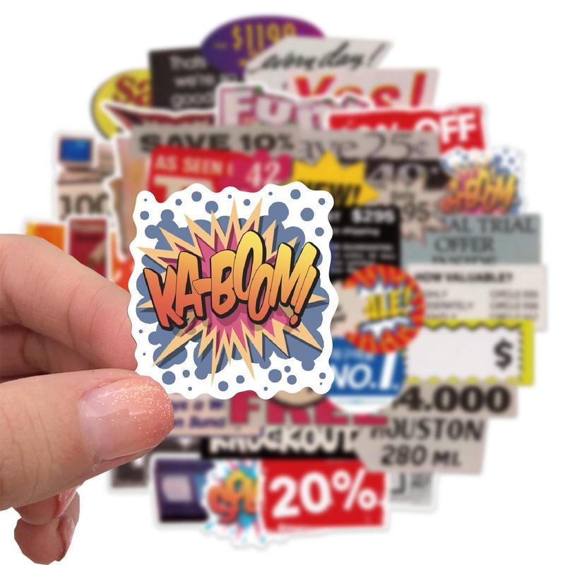 Cartoon Pattern Graffiti Stickers, 50pcs pack Mixed Pattern Waterproof DIY Creative Retro Decorative Stickers for Shop, Toys, Home Essentials, Gifts for Girlfriend