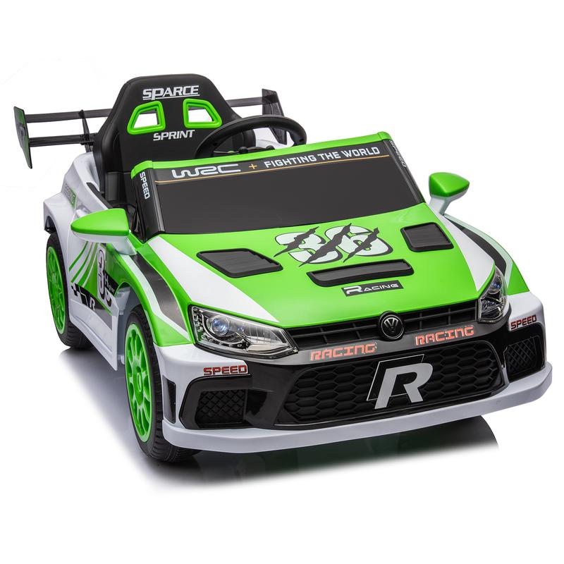 12V Ride on car,20W*2 drive Electric Car for Kids,racing,New Year's Gift,Christmas gifts,birthday gifts toycar,front light,power display,2.4G R C,