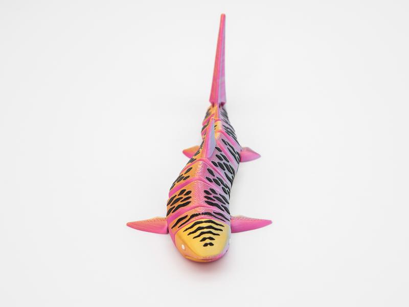 Tiger Shark Articulated Fidget- Flexible, Fun, and Perfect Gift for Ocean, Shark, & Sea Life Lovers