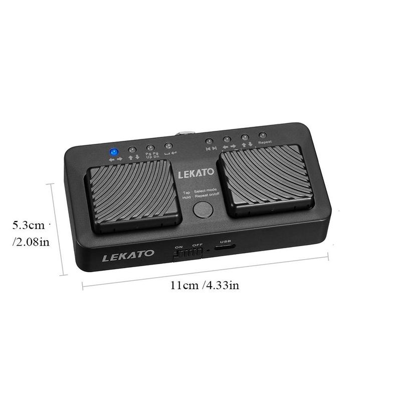 Lekato Wireless Page Turner Pedal, Page Turner Rechargeable Page Turner Foot Pedal Page Turner Music Page Turner Portable Page Turner Pedal for Tablets, Phones, Stocking Fillers Gift