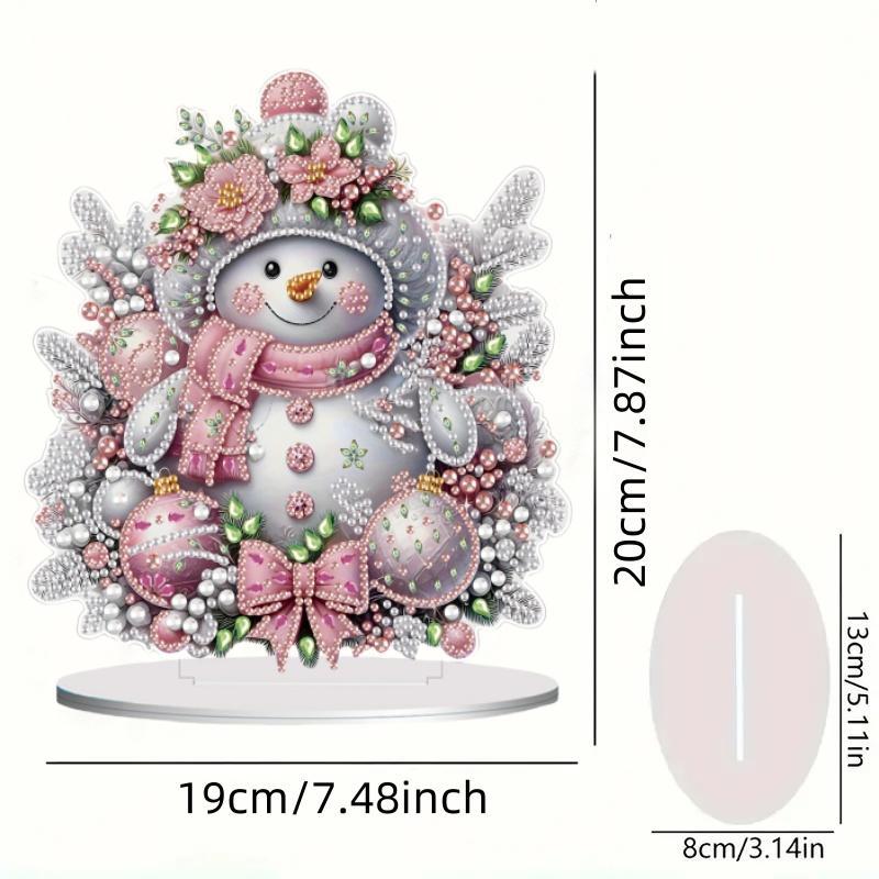 Christmas Snowman Pattern DIY Diamond Arts Colorful Painting Kit without Frame, DIY 5D Diamond Arts Colorful Painting Kit, Wall Art Decor for Home Bedroom