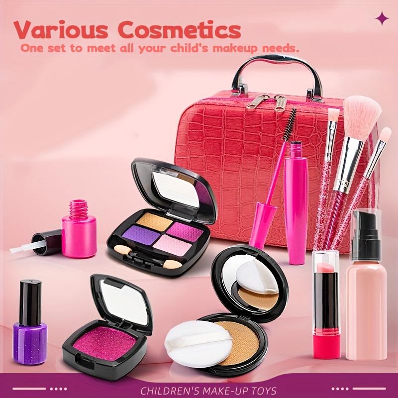 21PCS Play Makeup Set for Kids, Complete Cosmetic Kit with Bag for Imaginative Play, Perfect Birthday and Christmas Gift for Little Girls Ages 3, 4, 5, 6, 7, 8+