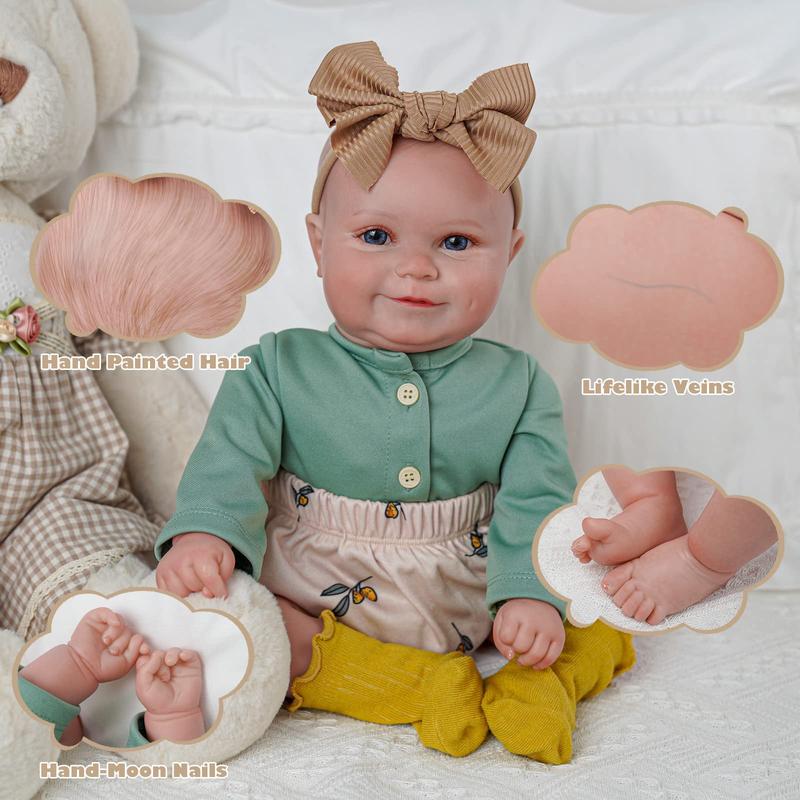 BABESIDE Reborn Baby Dolls, 20Inch Cute Soft Vinyl Realistic-Newborn Baby Dolls Poseable Real Life Lifelike Baby Dolls w Doll Accessories for 3+ Year Old Girls