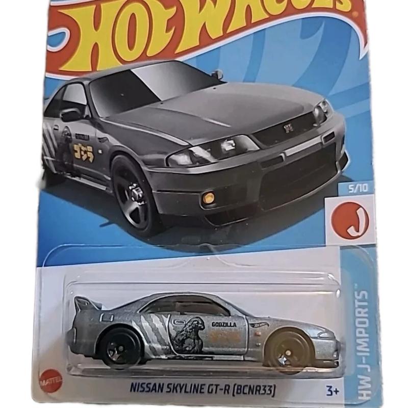 Hot Wheels Nissan Skyline GT-R (R32) Godzilla White Gray Die-Cast Model Toy Vehicle scale diecast